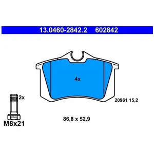 Remblokken set 13046028422 ATE pas cher