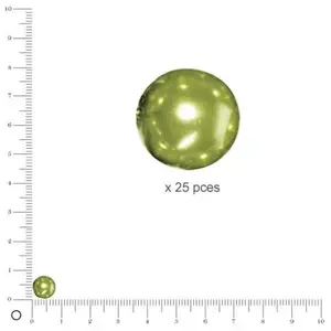 Rayher Perles de cire en verre Renaissance, 8mm ø, jade pas cher