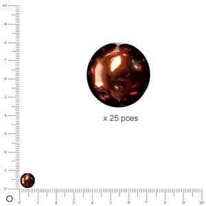 Rayher Perles de cire de verre Renaissance, 8 mm ø, nouga