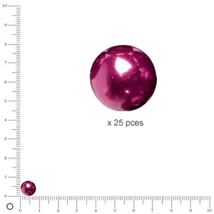 Rayher Perles de cire en verre Renaissance, 8mm ø, bordea
