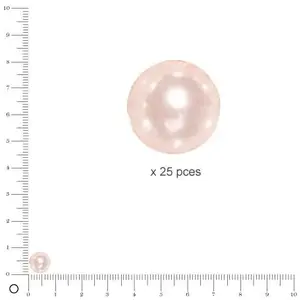 Rayher Perles de cire en verre Renaissance, 8 mm ø, rose pas cher