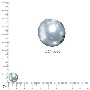 Rayher Perles de cire en verre Renaissance, 12 mm ø, gris pas cher