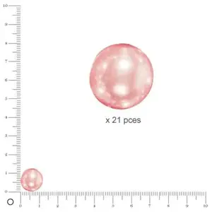 Rayher Perles en cire de verre Renaissance, 12mm ø, coqui pas cher