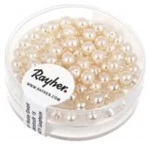 Rayher Perles en verre "Renaissance" , 4 mm ø - Rose poudre pas cher