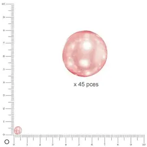 Rayher Perles Glasswax Renaissance, 6mm ø, coque rose, 4 pas cher