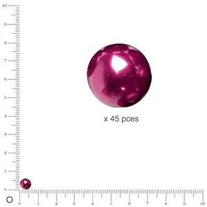 Rayher Renaissance Perles en verre  6mm boîte 45pces bordeaux pas cher