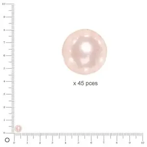 Rayher Perles de cire en verre Renaissance, ø 6 mm, rose pas cher