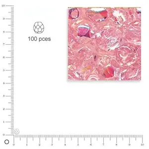 Rayher Perle en verre, ø 4mm, quartz rose, 100 pièces