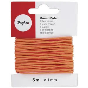 Rayher Fil de caoutchouc 1mm Orange 5m