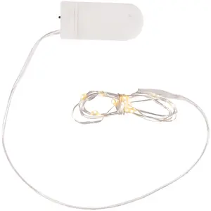 Guirlande lumineuse 10 lumignons en micro-LED - 130cm - Rayher Blanc pas cher