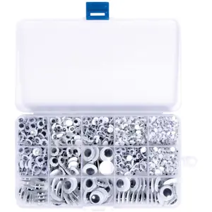Rayher Yeux mobiles autocollants « Assortiment », boîte de 1 500 pc. pas cher