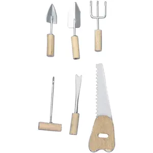 Rayher, Miniatures, Outil à main en métal / bois, 6 pièces pas cher