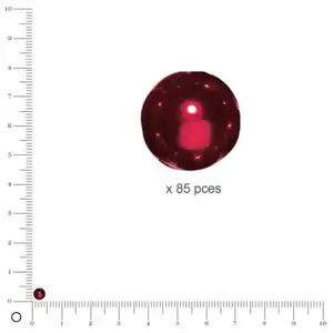 Rayher Perles de cire en verre Renaissance, 4mm ø, rouge