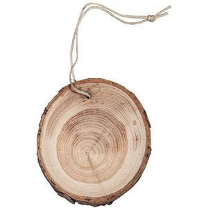 Rayher Disques en bois à suspendre, 6, 5-7, 5cm ø, nature