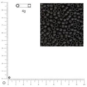RAYHER 14751568 Delica-Rocailles de 2,2 mm de diamètre métallisé mat Gris acier pas cher