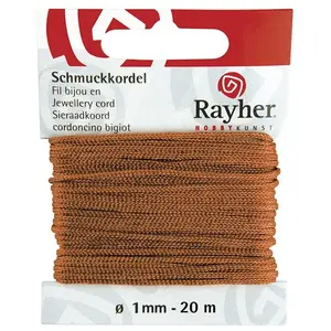 Rayher Cordon décoratif châtaigne, ø 1 mm x 20 m