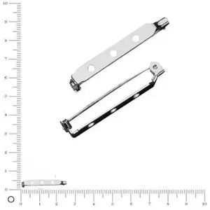 Épingle - Rayher - Broche avec fermoir de sécurité - Platine - 25mm - 6 pièces pas cher