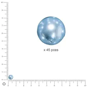 Rayher Perle verre Bleu azur Renaissance Ø6 mm 45 pièc. pas cher