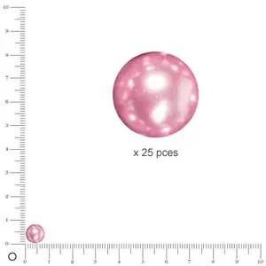 Rayher Perles de cire en verre Renaissance, 8mm ø, orchid pas cher