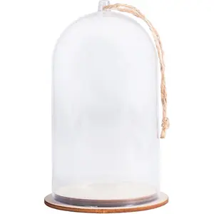 Cloche en plastique avec socle ø8cm x 13cm - Rayher Incolore pas cher