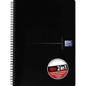 Oxford cahier à spirale karli smart black, format a4+,noir 100050231 pas cher