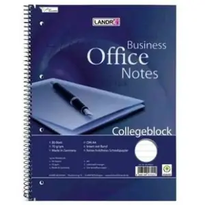Landré - cahier à spirale work a4 80 feuilles 70g ligné perforé 4 trou... pas cher