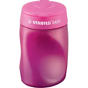 STABILO EASYsharpener - Taille-crayon ergonomique rose avec réservoir - Gaucher pas cher