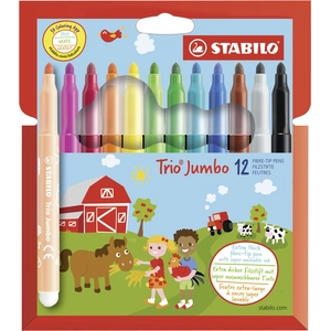 STABILO Feutre Trio Jumbo, étui en carton de 12 pas cher