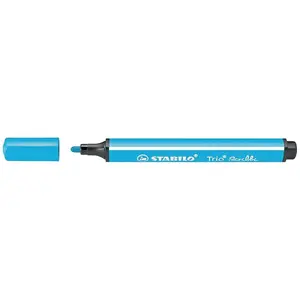 STABILO Feutre coloriage Trio Scribbi Triangulaire Pte Large Bleu azur