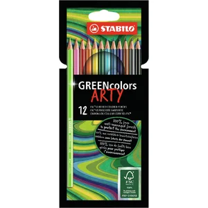 Etui carton x 12 crayons de couleur STABILO GREENcolors ARTY pas cher