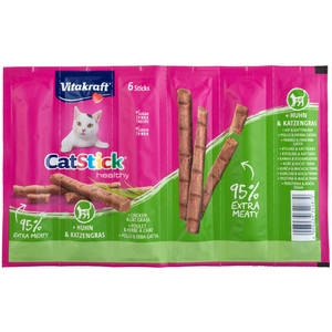 6x6g Friandises Vitakraft Cat Stick Healthy poulet, herbe à chat pas cher