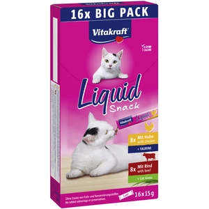Vitakraft Liquid Snack Multipack - Kip & Rund - 16 x 15 gram pas cher