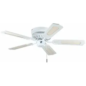 DEKO Ventilateur de plafond White Liane 132 cm avec tirette pas cher