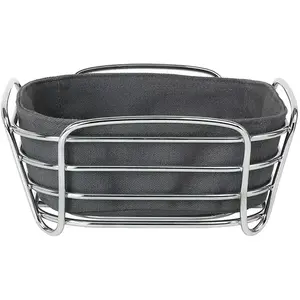 blomus -DELARA 63757 Panier à pain en acier chromé, aimant, sac en tis... pas cher
