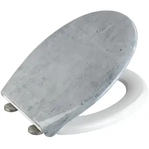 Wenko Béton Toilette Siège avec Automatique Abaissement, 44.5 cm Longueur x 37 cm Largeur pas cher