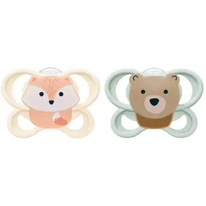 NUK Lot De 2 Sucettes Perfect Match Air 0-2 Mois Renard / Ours pas cher