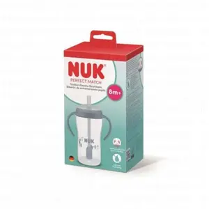 NUK, Biberon, Perfect Match Trinklernflasche 260 ml Pinguin mit Strohhalm (260 ml) pas cher