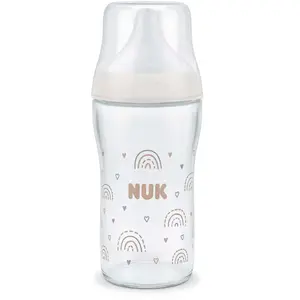 Nuk Biberon Perfect Match Verre 230ml 3m+ M Arc-en-ciel pas cher