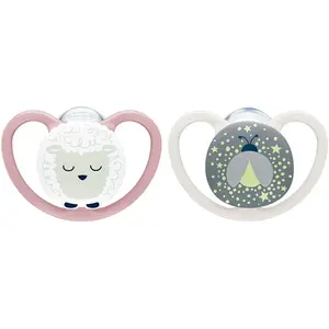 Nuk 2 Sucettes Perfect Match Air Nuit 0-6m Mouton pas cher