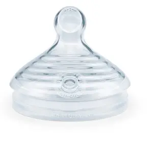 NUK 2 Tétines Nature Sense M 6 Trous Silicone - Transparent - 0-6 Mois pas cher