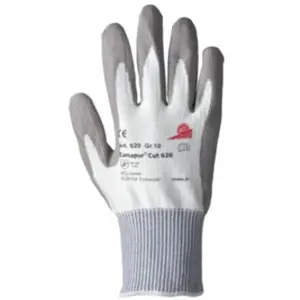 FP - Gant de protection contre les coupures Camapur Cut 620 taille 10 blanc/gris en 388 catégorie epi ii fibre hppe avec polyuréthane pas cher