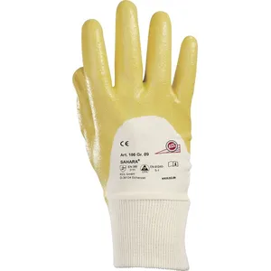 Honeywell Gant Sahara 100 Taille 7 jaune tricot de coton avec nitrile EN 388 pas cher