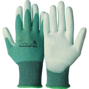 TORK Gant de protection contre les coupures DumoCut 655 Taille 9 vert-bleu / blanc polyamide-fibre de verre-tricot avec pol EN 388 10 Paar pas cher