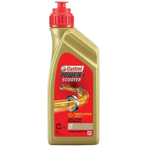 12x Huile Castrol Power 1 compatible avec Scooter 2T Bidon de 1 Litre pas cher