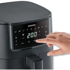 Severin FR 2461 Airfryer 4 l 1300 W Timerfunctie, Met display Zwart
