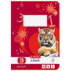 Herlitz Herlitz Herlitz Cahier X.Book, A5, Linéatur 28 / Quadrillé pas cher