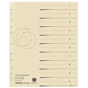 herlitz intercalaires, A4 extra large, en carton manille, pas cher