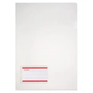 herlitz pochette coin avec porte-étiquette, A4, transparent pas cher