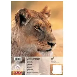 Herlitz - 1x bloc de dessin, format a3, 100 g m2, 25 feuilles 10416634 pas cher
