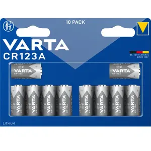 Varta Batterij Lithium, CR123A, 3V Foto, Retailblister (10-pack)